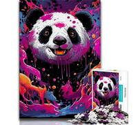 Colorful Red Panda Jigsaw Puzzles for Adults 1000,Learning Educational Toys Family Games with Matching Poster And Trivia Sheet (38x26cm)