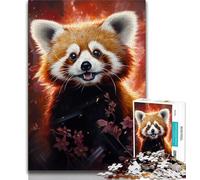 Colorful Red Panda Jigsaw Puzzles for Adults 1000 Piece Puzzle,Help The Brain Exercise Addictive Toys to Cultivate Patience A Work of Art (50x75cm)