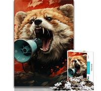 Colorful Red Panda Jigsaw Puzzles for Teenagers 1000 Pieces,Challenging Game And Family Play with Fully Interlocking Randomly Shaped Pieces (50x75cm)