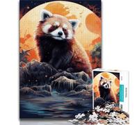 Colorful Red Panda Jigsaw Puzzles for Teenagers,Challenging Game Toys Every Piece Is Unique - Challenging Family Fun Game (50x75cm)
