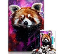 Colorful Red Panda Puzzles 1000 Pieces for Adults,Challenging Game And Family Play for Is Ideal As A Gift for The Whole Family (50x75cm)