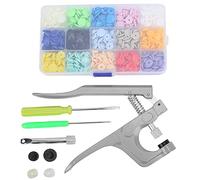 Colorful Resin Decorative Buttons with Easy - Install Buckle System, Durable Snap Fasteners for Clothing, Diapers, and DIY Crafts Including Installation Tool