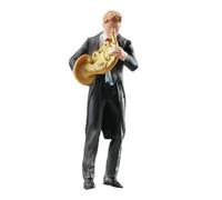 Colorful Resin Miniature Musicians Playing Violins Perfect for Creative Scene Arrangement and Educational Use Band Series