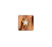 Colorful Resin Star Earrings Studs Gold Frame Statement Earrings for Women Cute Large 3D Puffy Star Accessories Big Gold Multicolor Pink Blue Green Orange White Acrylic Earrings Candy Color Y2K
