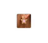 Colorful Resin Star Earrings Studs Gold Frame Statement Earrings for Women Cute Large 3D Puffy Star Accessories Big Gold Multicolor Pink Blue Green Orange White Acrylic Earrings Candy Color Y2K