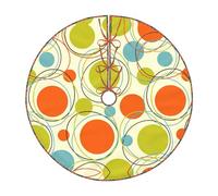 Colorful Retro Abstract Print Christmas Tree Skirt,Christmas Decoration,For Winter New Year'S Holiday Parties.