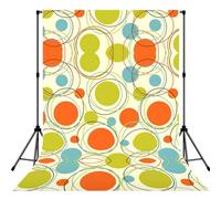 Colorful Retro Abstract Print Portable Photo Backdrop 5x7ft Background Drop For Photo Photoshoot Backdrop For Content Creator