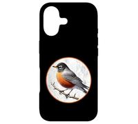 Colorful Retro American Robin Bird Design Case for iPhone 17