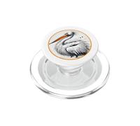Colorful Retro American White Pelican Bird Design PopSockets PopGrip for MagSafe
