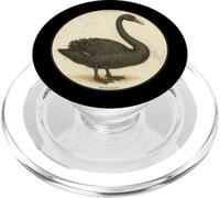Colorful Retro Black Swan Bird Design PopSockets PopGrip for MagSafe