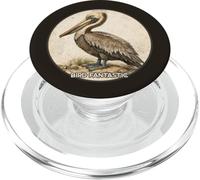 Colorful Retro Brown Pelican Bird Design PopSockets PopGrip for MagSafe