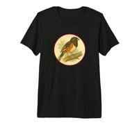 Colorful Retro Eastern Towhee Bird Design Premium T-Shirt