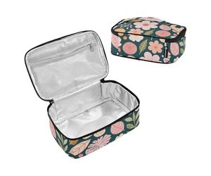 Colorful Retro Flowers Designed Boys Lunch Bag Thermal Lunch Box Simple Modern Lunch Box with Handle lonchera de Mujer para el Trabajo