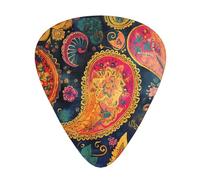 Colorful retro flowers Durable guitar picks - three thicknesses of thin, medium and thick are available, suitable for guitar, bass, electric guitar and ukulele