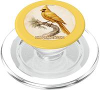 Colorful Retro Golden Cardinal Bird Design PopSockets PopGrip for MagSafe