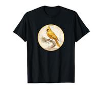 Colorful Retro Golden Cardinal Bird Design T-Shirt
