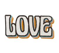Colorful Retro Love Lettering Patch to Iron on | Vintage Iron on Patches, Old School Embroidery Patch, Love ironable Patch, 3D Denim Jackets Badges Finally Home