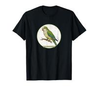 Colorful Retro Monk Parakeet Bird Design T-Shirt