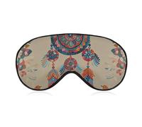 Colorful Retro Tribe Dream Catcher Sleep Mask with Adjustable Strap, Breathable Sleep Masks for Women Men, Soft Eye Mask for Side Sleepers, Travel, Office Nap, Airplane & Blocking Light