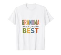 Colorful Retro Typography Design for Grandma, Mama Love Value Graphic T-Shirt, Men, White, S