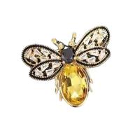 Colorful Rhinestone Crystal Bee Brooch Vintage Bee Pearl Lapel Pin Fashion Shell Pearl Insect Animal Pin Jewelry Gift for Women, Alloy, not gem type