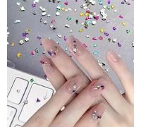 Colorful Rhinestones Flatback Rhinestones for Bedazzling White Rhinestone Sparkling 3D Mini Nails Gems Rounded Diamonds Crystal Jewelry Bling Nail Jewels for Women Acrylic Supplies