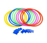 Colorful Ring Set, Adjustable Game Connector, Interactive Bean Throw, Outdoor Agility Training Playground Activity Conditioning Balance Exercise Tool
