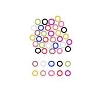 Colorful Ring Stitch Markers 6mm, 100 pcs Seamless Magnetic Steel Ring Fixed Markers for Knitting and Crocheting
