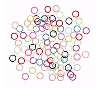 Colorful Ring Stitch Markers 7 mm, 100 pcs Seamless Magnetic Steel Ring Fixed Markers for Knitting and Crocheting