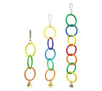 Colorful Ring Toy Bell for Cage Mounting | Chewable hanging bells for cockatiels and small birds that encourage exploration and beak care and enrich the spirit