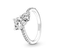 Colorful Rings Size 5 6 7 8 9 Crown Heart Moon Bow Silver Ring Women Wedding Valentine's Birthday(AMC012061,5)