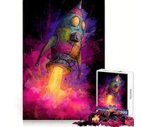 Colorful Rocket Launching Space Jigsaw for Teenagers 1000 Pieces Brain Power, Clean Cut, Fun Challenge, (38x26cm)