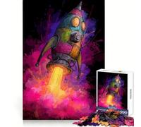 Colorful Rocket Launching Space Jigsaw Puzzle 1000 Piece for Teenagers Sharp Logic, Indoor Fun, Family Pastime, Perfect Art (50x75cm)