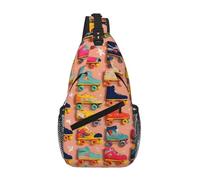Colorful Roller Skates Crossbody Sling Bag Crossbody Shoulder Chest Bag Shoulder Strap Waist Fanny Pack Men Women