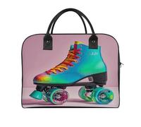 Colorful Roller Skates Laptop Tote Bag Casual Travel Handbag Multi Pocket Shoulder Bags for Work Travel