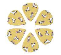 Colorful Roller Skates Print Guitar Picks With Grip Stamped, Non Slip Picks Of 6 For Acoustic Electric Guitar Picks Guitar Accessories Ukulele For Acoustic Guitar Bas