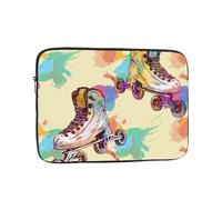 Colorful Roller Skates Print Laptop Sleeve, Compact Portable Protection for 17 inch Devices, Pad Tablet, Work, Travel & Office Use