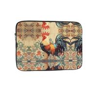 Colorful Rooster All Over Print Laptop Sleeve Slim Protective Computer Case Portable Zipper Notebook Cover Carrying Bag 10 inch