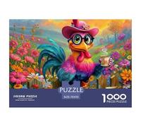 Colorful Rooster Gardening Durable Material Easy to Assemble Pieces, Perfect for Relaxing, Unwinding And Enjoying Quiet Moments 70x50cm/1000pcs