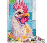 Colorful Rooster Portrait Puzzle 1000 Pieces Jigsaws Wood Puzzle Jigsaws Learning Educational Puzzle 1000pcs (75x50cm)