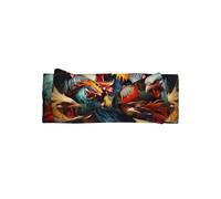 colorful roosters standing togetherBow headband, patterned baby bow hair accessory, suitable for newborns, infants, and everyday wear