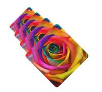 Colorful Rose Car Air Freshener Cards for Women Men 4 Pack Cute Car Accessories Long Lasting Scent Car Diffuser Hanging Auto Aromatherapy Tablets Car Fresheners Gifts