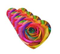Colorful Rose Car Air Freshener Cards for Women Men 4 Pack Cute Car Accessories Long Lasting Scent Car Diffuser Hanging Auto Aromatherapy Tablets Car Fresheners Gifts