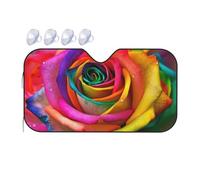Colorful Rose Car Windshield Sun Shade Foldable Car Front Window Sunshade for Sun, Heat and UV Rays, Auto Sun Blocker Visor Protector for Cars, SUVs Medium