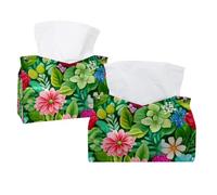 Colorful Rose Hydrangea and Daisy Flowers Collapsible Storage Tissue Box - Foldable Desktop Organizer, 7.48 x 5.51 x 5.91 Inches, Lightweight (63g) for Home, Office & Car