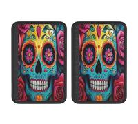 Colorful Rose Skull Universal Car Accessories Seat Belt Pad For Car Truck,2pcs Seat Belt Covers Soft Comfortable Shoulder Strap Pads