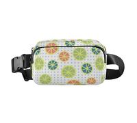 Colorful Round Spotted Flower Stylish Crossbody Bag Waist Packs for Women Men Teenagers Small Crossbody Sport Bag with Adjustable Strap for Travel Vacation Running, Round Spotted Flower, One Size