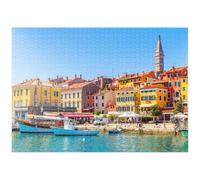 Colorful Rovinj In Istria With Boats In The Harbor, Croatia - Premium 1000 pieces Puzzle - MyPuzzle special collection from Puzzle Galaxy