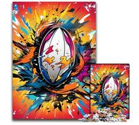 Colorful Rugby 1000 Piece Jigsaw Puzzle cardboard Jigsaw DIY Decoration, Brain Challenge, for Adult, Family, 26X38CM/10.23x14.96inch