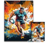 Colorful Rugby 1000 Piece Jigsaw Puzzle Impossible Jigsaw Puzzles for Adults Ideal for Teenagers & Collectors, Travel Gift, Family Activity 26X38CM/10.23x14.96inch